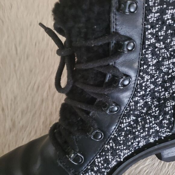 Sorel Lennox Boots Women's Size 8.5 Black White Waterproof Leather Shearling - Picture 12 of 16
